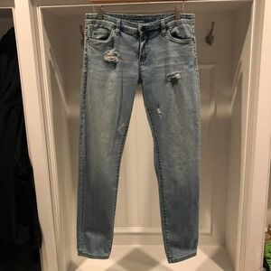 Blank NYC light blue distressed jeans!